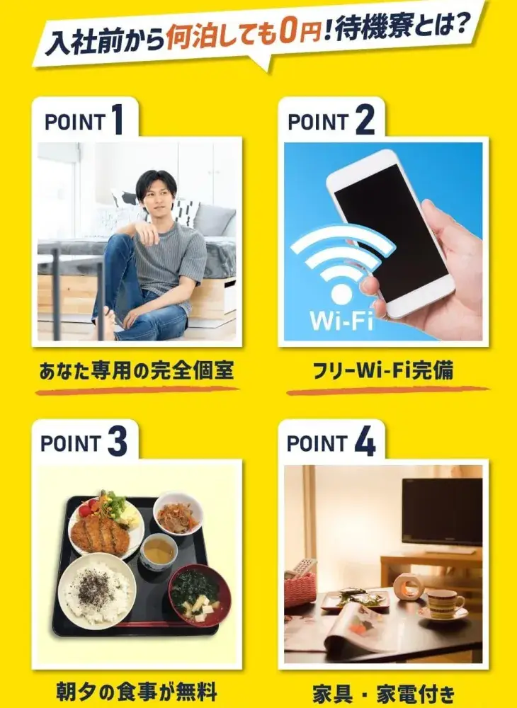 【携帯なし・所持金０円OK！】スマホのレンタルサービスあり◎寮費ずっと全額無料・月収４０万円以上可（6-2）｜株式会社ニッコー